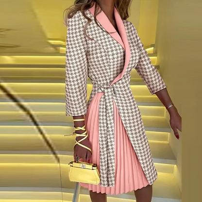 Chic Lapel Collar Blazer Dress