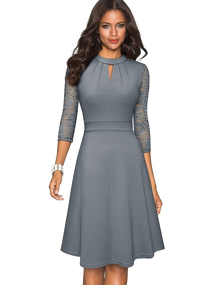 Delicate Cutout Lace Dress