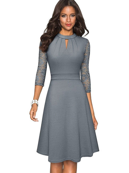 Delicate Cutout Lace Dress