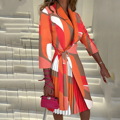 Chic Lapel Collar Blazer Dress