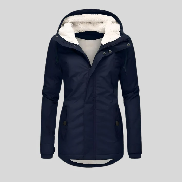 Warm Waterproof Parka Coat With Hood And Insulation