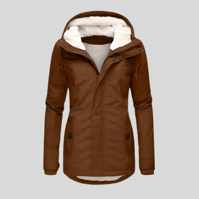 Warm Waterproof Parka Coat With Hood And Insulation