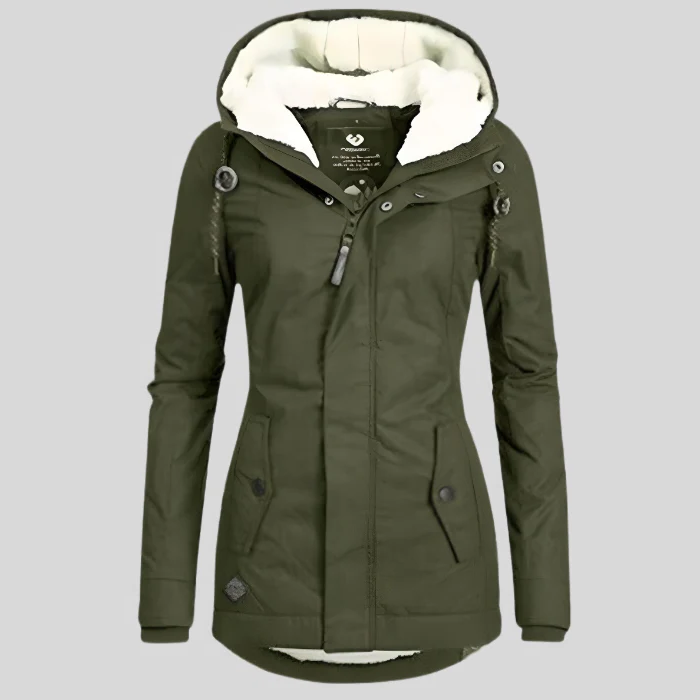 Warm Waterproof Parka Coat With Hood And Insulation