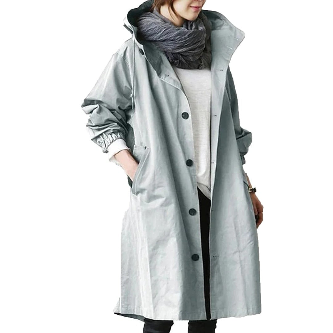 Ladies Waterproof Hooded Rain Jacket - Hehif