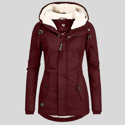 Warm Waterproof Parka Coat With Hood And Insulation