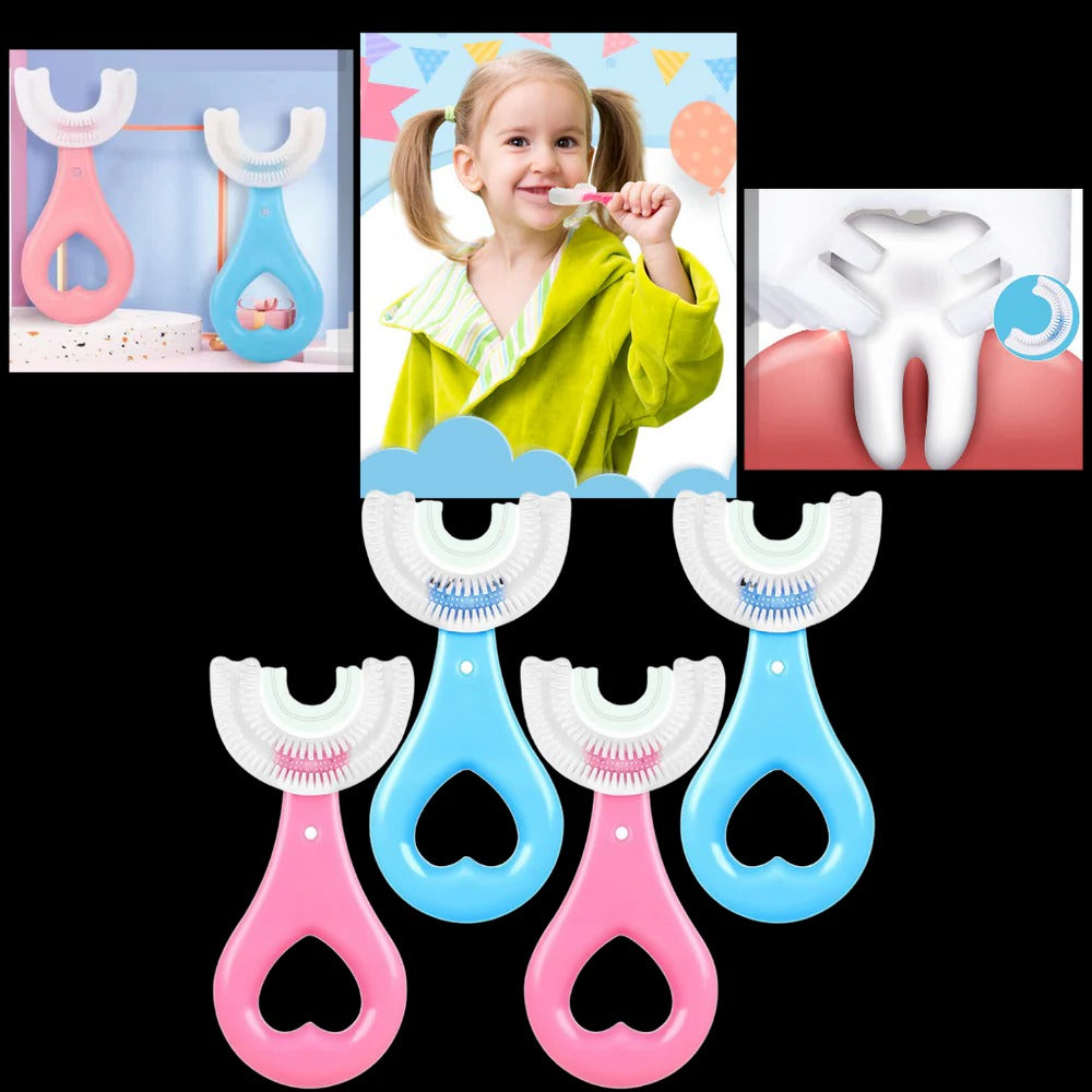 Fun Children's Curved Toothbrush - Hehif
