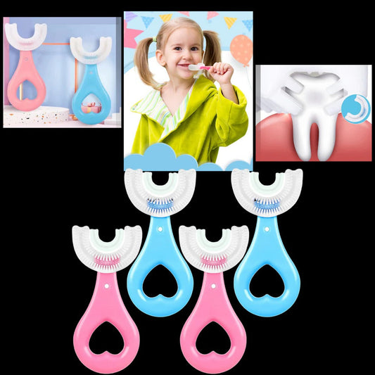Fun Children's Curved Toothbrush - Hehif