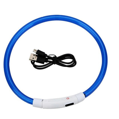 Glowing USB Dog Collar, Rechargeable LED Pet Necklace