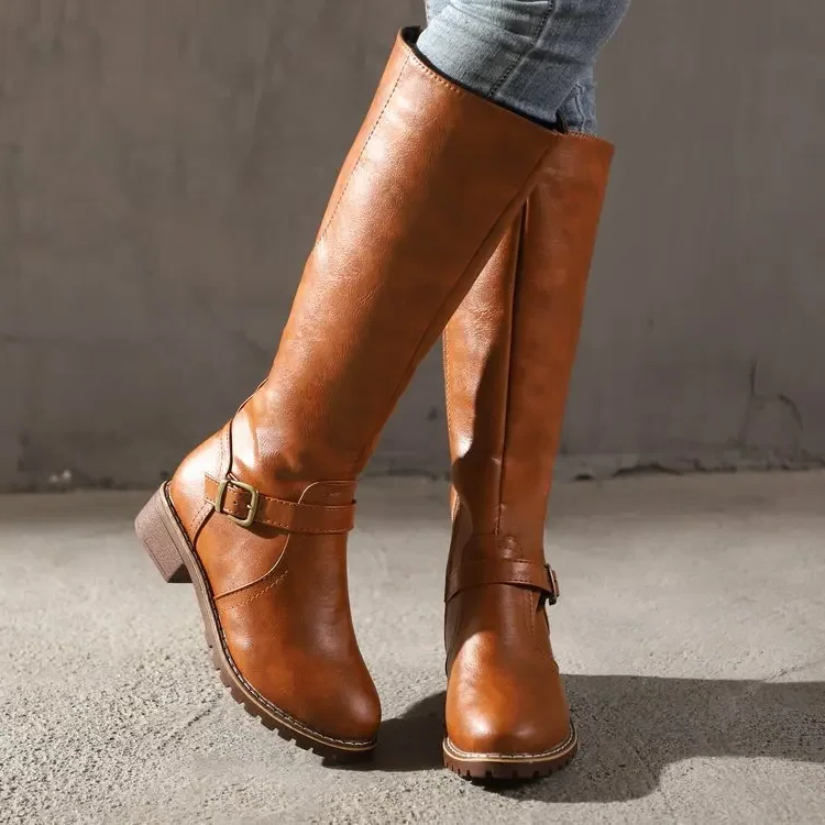 Stylish Women's Leather Ankle Boots