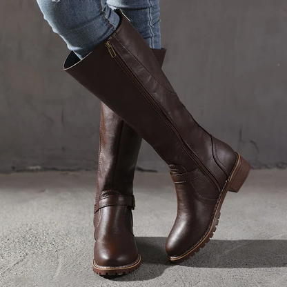 Stylish Women's Leather Ankle Boots