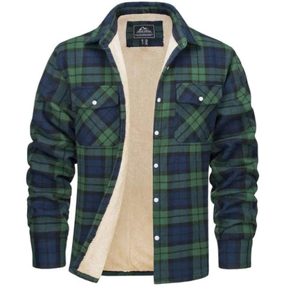Warm Plaid Insulated Coat