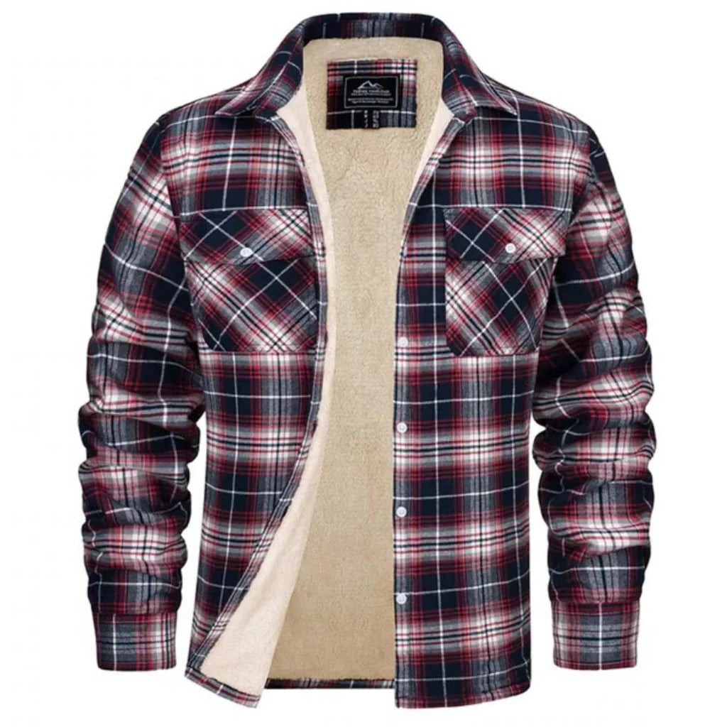 Warm Plaid Insulated Coat