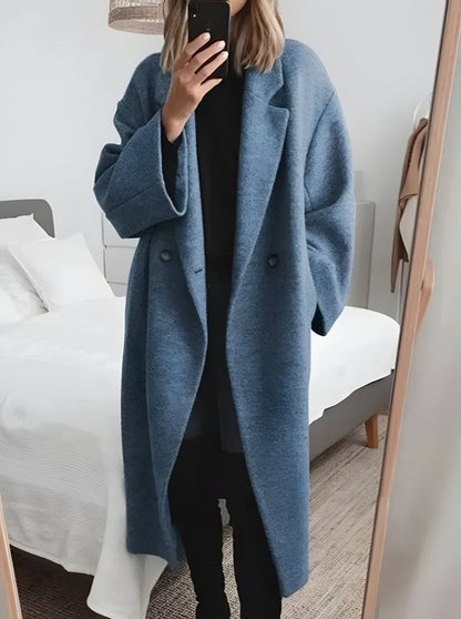 Luxury Women's Long Cashmere Trench Coat