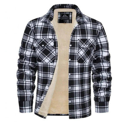 Warm Plaid Insulated Coat
