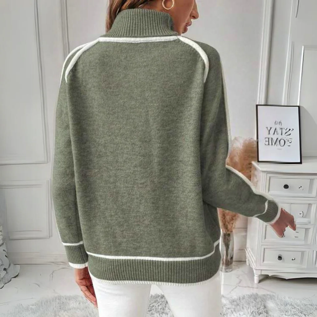 Soft Green Cable Knit Sweater