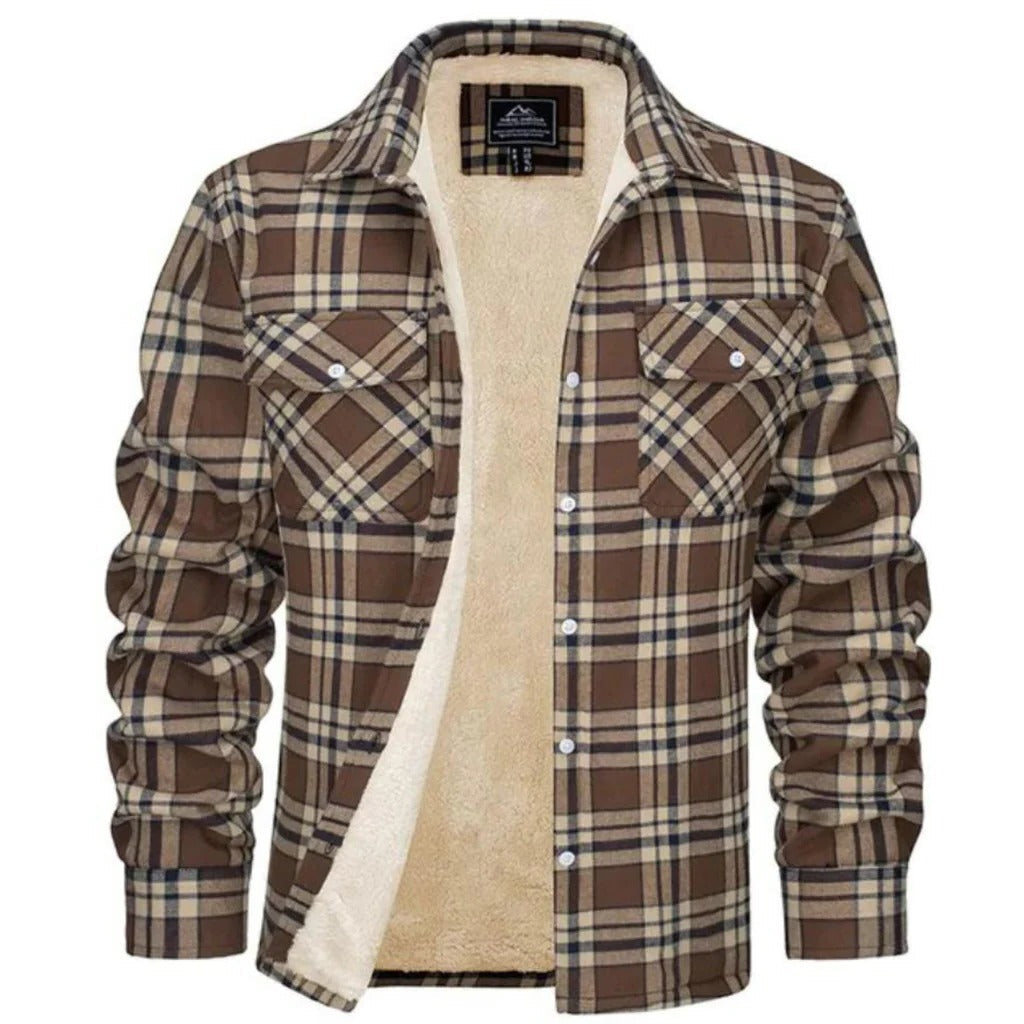 Warm Plaid Insulated Coat