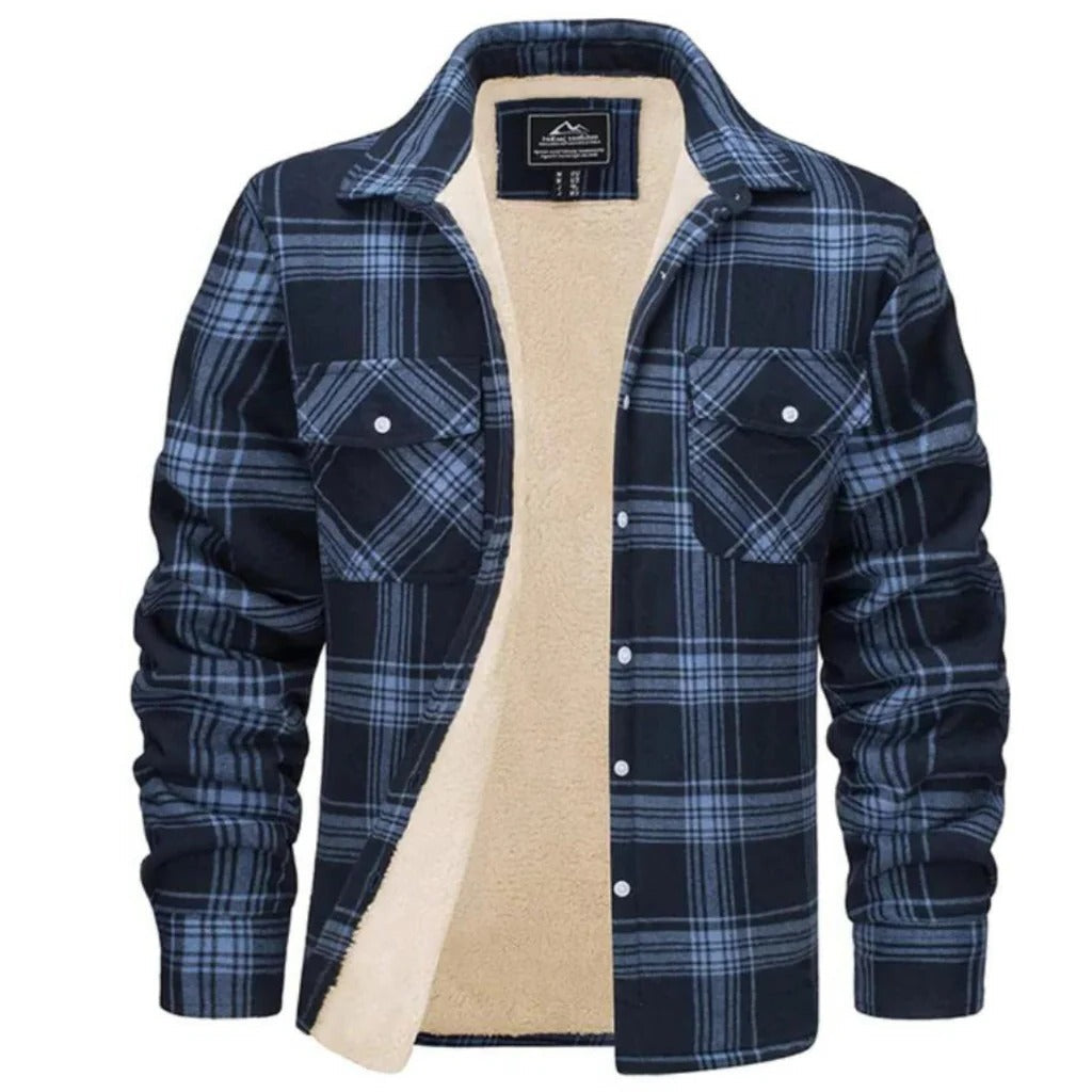 Warm Plaid Insulated Coat
