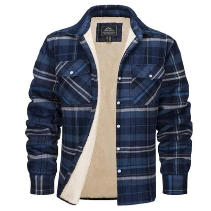 Warm Plaid Insulated Coat - Hehif