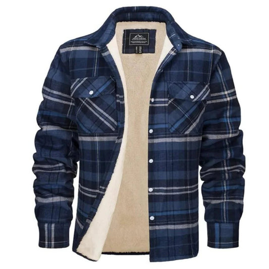 Warm Plaid Insulated Coat - Hehif