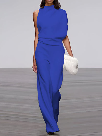 Women's Sleeveless Wide Leg Jumpsuit