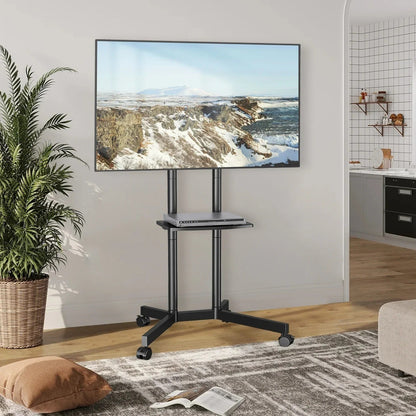 Portable TV Cart with Storage Shelf - Hehif