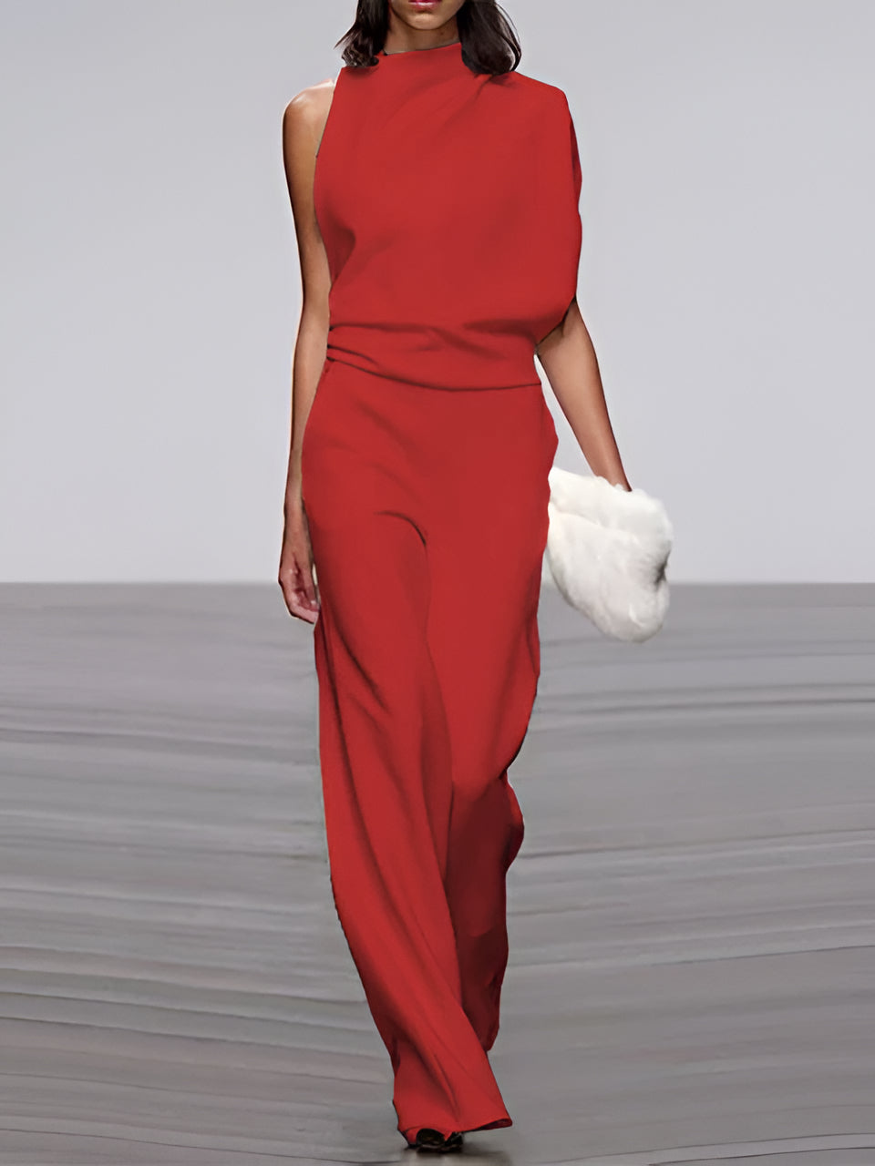Women's Sleeveless Wide Leg Jumpsuit