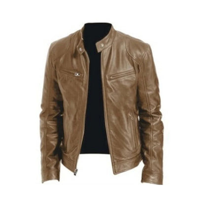 Classic Mens Biker Leather Jacket