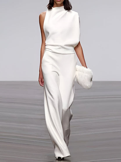 Women's Sleeveless Wide Leg Jumpsuit