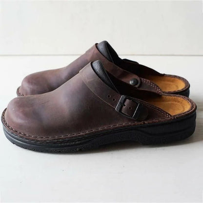 Real Leather Men's Comfort Slippers