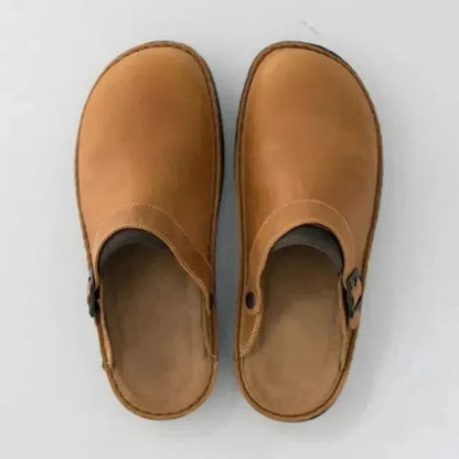 Real Leather Men's Comfort Slippers