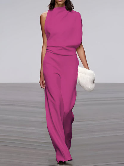 Women's Sleeveless Wide Leg Jumpsuit