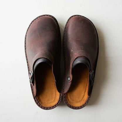 Real Leather Men's Comfort Slippers