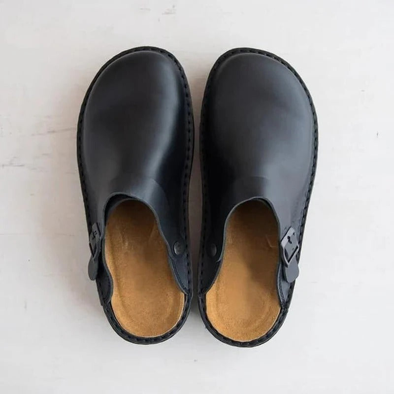 Real Leather Men's Comfort Slippers - Hehif
