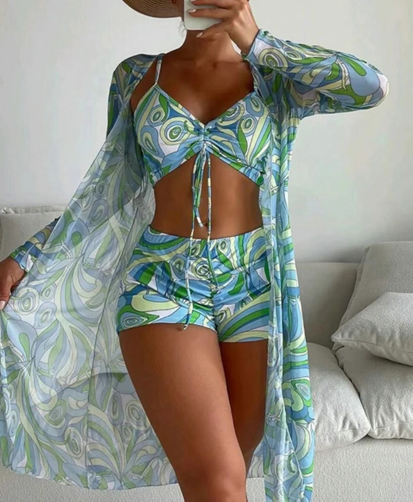 Sexy Women's 3 Piece Swimsuit Set - Hehif