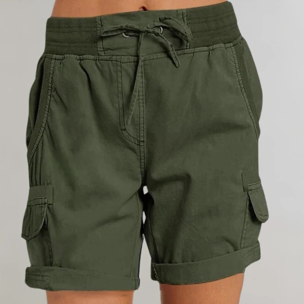 Ladies Comfort Fit High Waisted Shorts