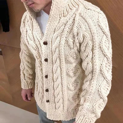 Thick Cable Knit Men's Sweater