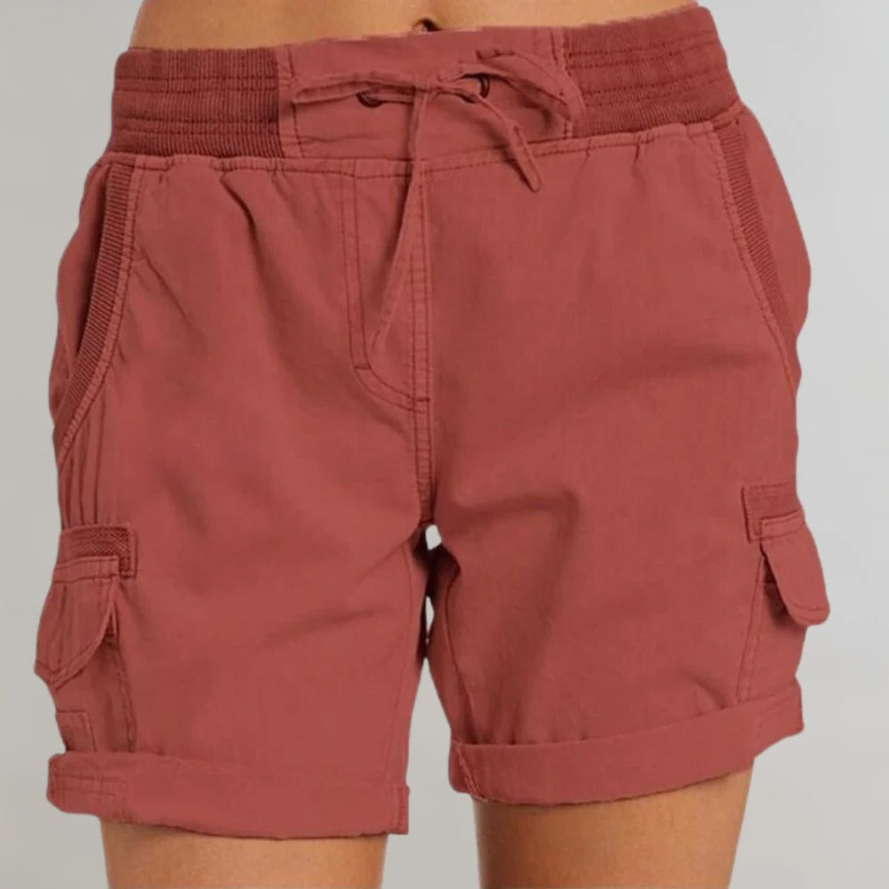 Ladies Comfort Fit High Waisted Shorts
