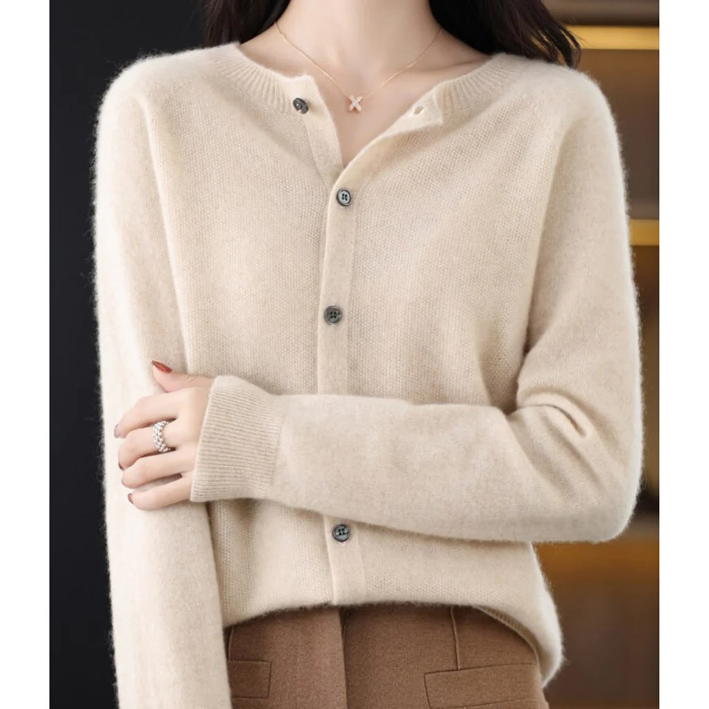 Classic Crew Neck Knit Sweater - Hehif