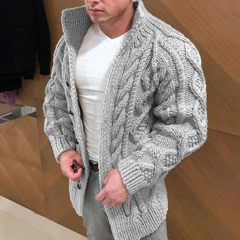 Thick Cable Knit Men's Sweater