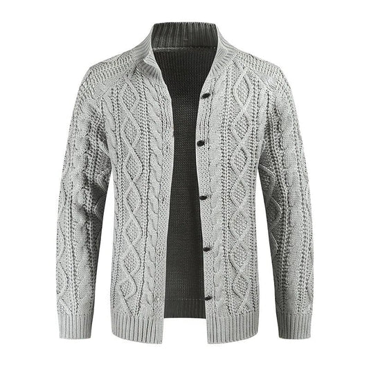 Thick Cable Knit Men's Sweater - Hehif