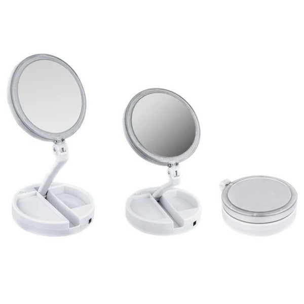 Portable LED Travel Mirror