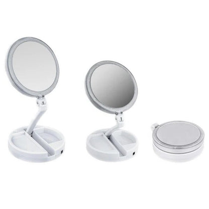 Portable LED Travel Mirror