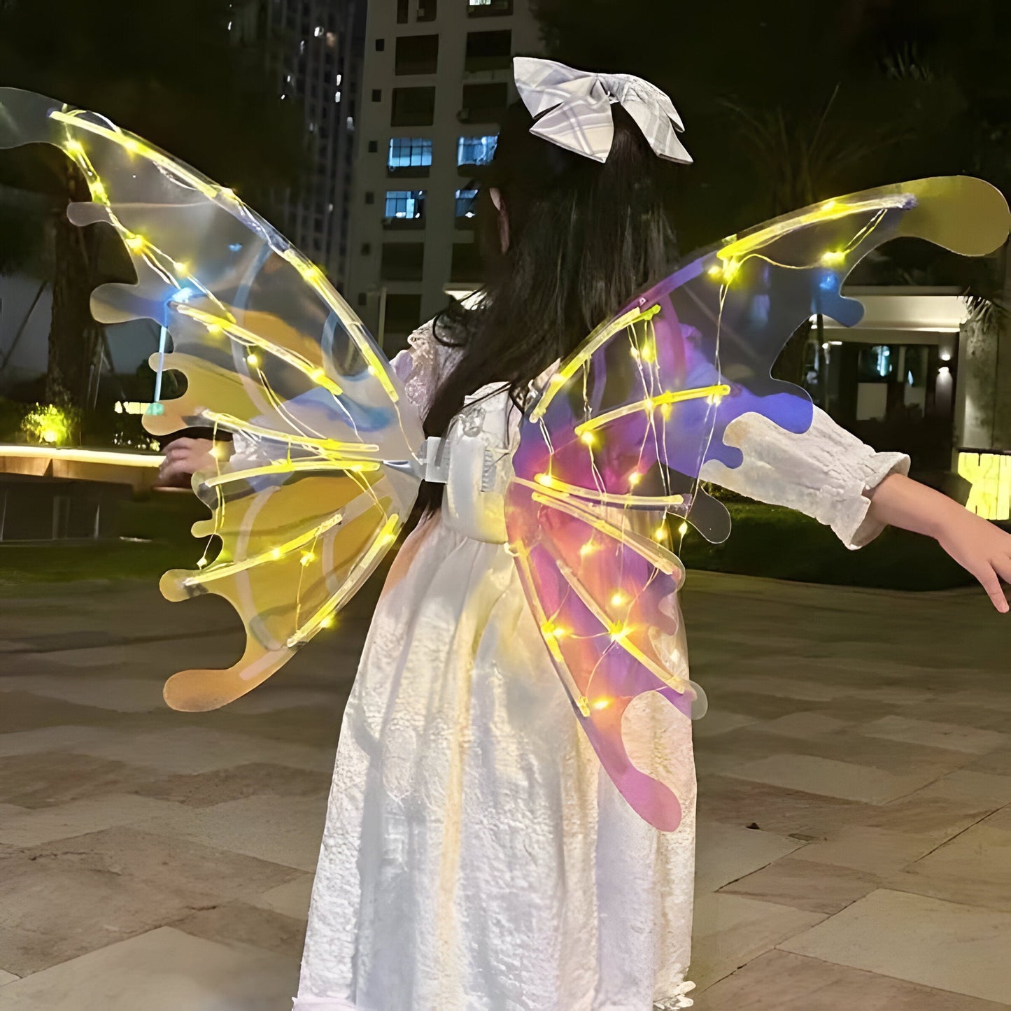 Bright LED Fairy Wing Costume for Kids and Adults