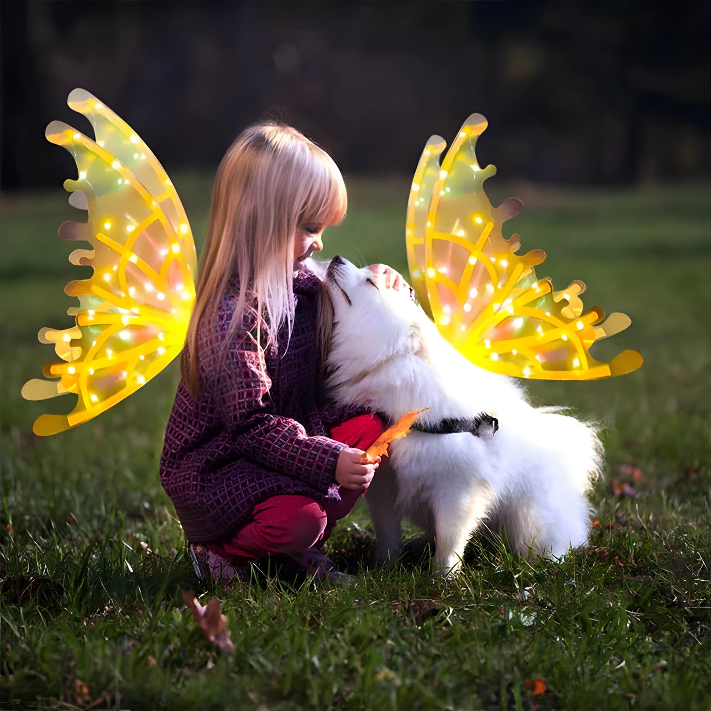 Bright LED Fairy Wing Costume for Kids and Adults