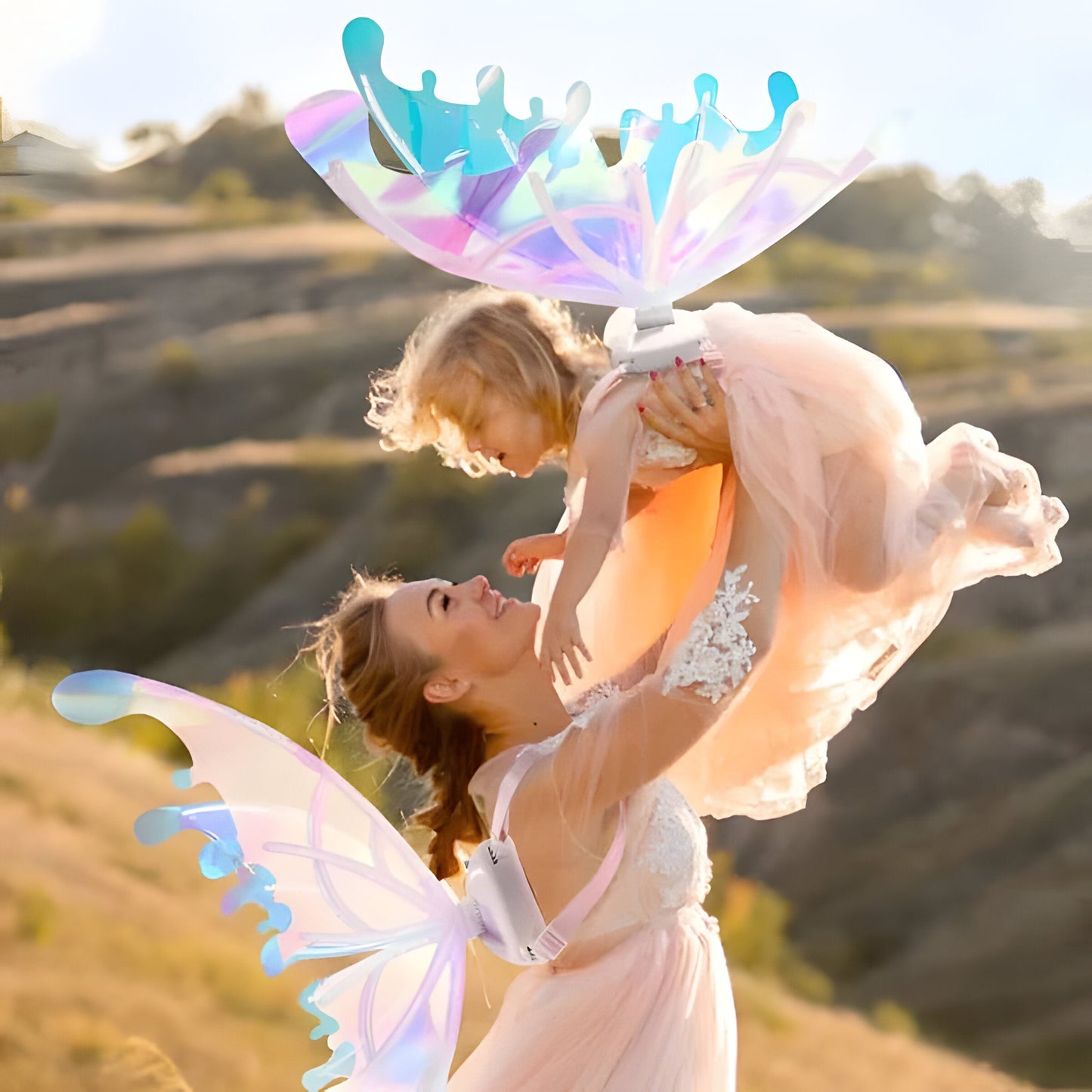 Bright LED Fairy Wing Costume for Kids and Adults