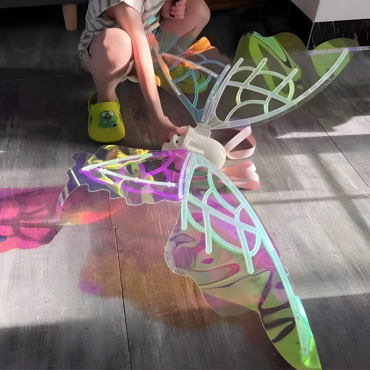 Bright LED Fairy Wing Costume for Kids and Adults