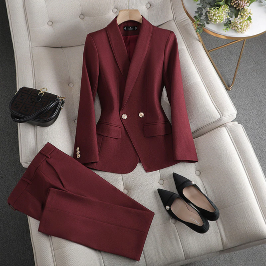 Stylish Suit Jacket and Trousers - Hehif