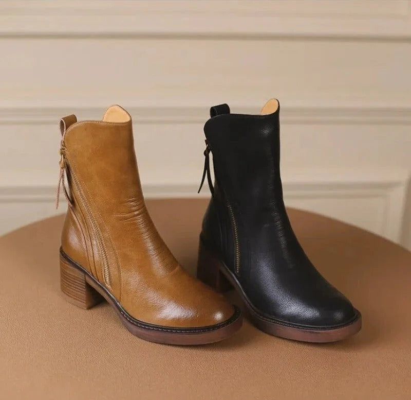 Stylish Low Heel Boots - Hehif