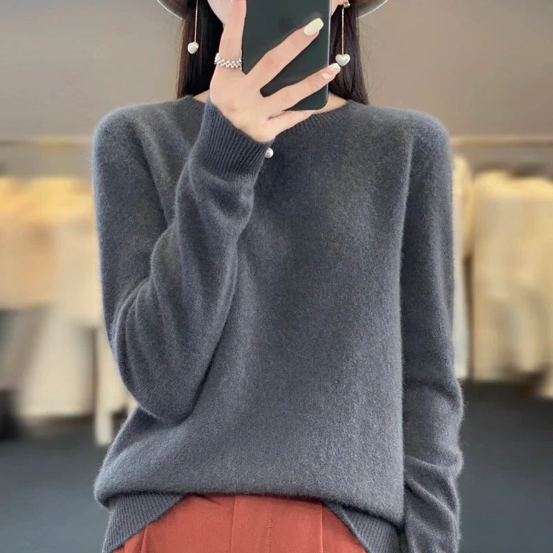 Pure Merino Wool Crew Neck Sweater