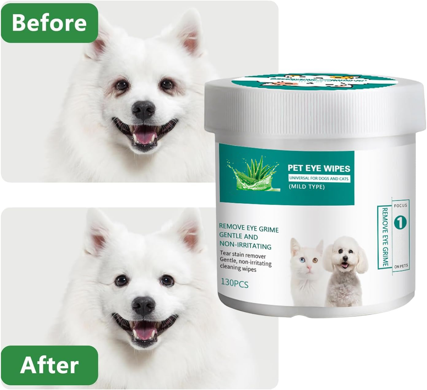 Gentle Pet Eye Cleaning Wipes
